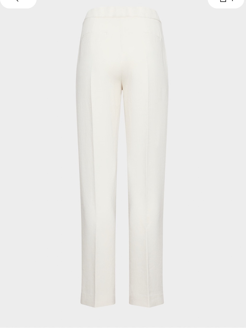 Wilfred Aritzia Limitless Pant White Crepe Wide Leg Trouser Size 4